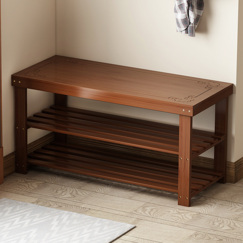 Shoe rack simple door multi-layer shelf solid wood household narrow small shoe storage artifact economical shoe cabinet