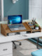 Monitor Riser Solid Wood Office Desktop Good-Looking Storage Rack Bamboo Laptop Stand Bracket