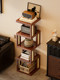 Corner Cabinet Bookshelf Floor-Standing Storage Rack Corner Shelf Integrated Wall-Mounted Floor-Standing Corner Cabinet Small Apartment Living Room Home Use Corner