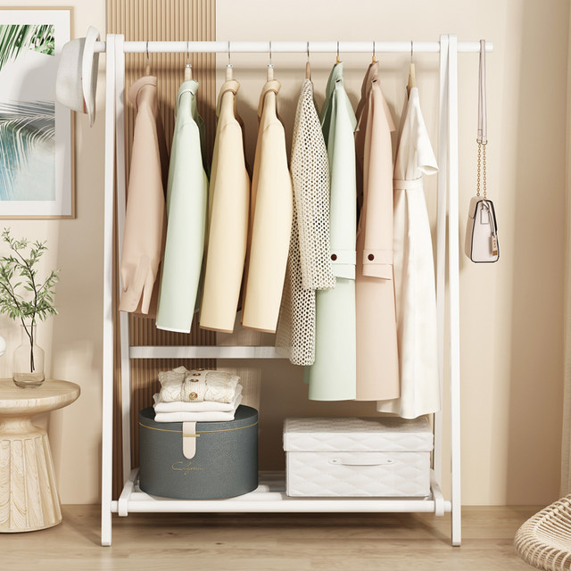 Solid Wood Coat Rack, Foldable, for Bedroom Use, New Model, Simple Clothes Hanger, Clothes Drying Rack, Popular Online