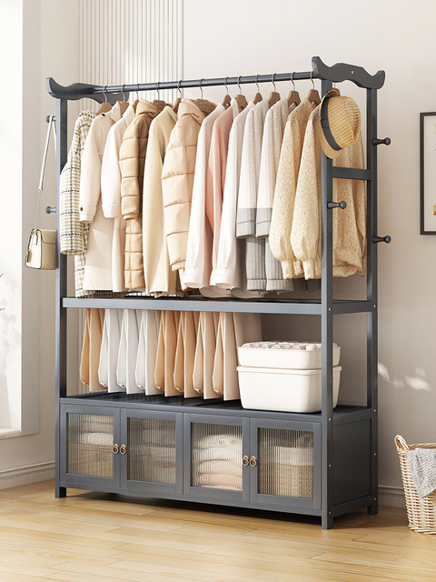 Coat Rack, Household Floor-Standing Bedroom Clothes Rack, Indoor Simple Clothes Drying Rack, Room Storage Rack, Clothes Rack