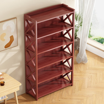 Storage Rack Bookshelf Floor-Standing Multi-Layer Shelf for Living Room, Non-Solid Wood, Simple Home Bookcase, Integrated Against the Wall, for Children