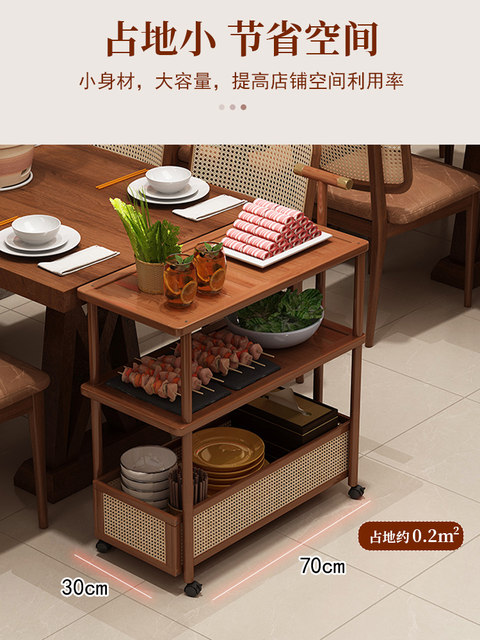 Hot Pot and Barbecue Restaurant Storage Rack, Movable Restaurant Serving Rack, Integrated Storage Cabinet, Sideboard, 2026 New Popular Model