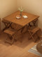 Folding Table for Home Use, Small Apartment, Solid Wood, No Assembly Needed, Simple Dining Table, Outdoor Stall Portable Dining Table, 2026 Hot Model