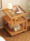 Vintage-Style Bedside Table, Movable Solid Wood Bedroom Storage Rack, Small Creative Sofa Side Table, 2026 New Popular Model