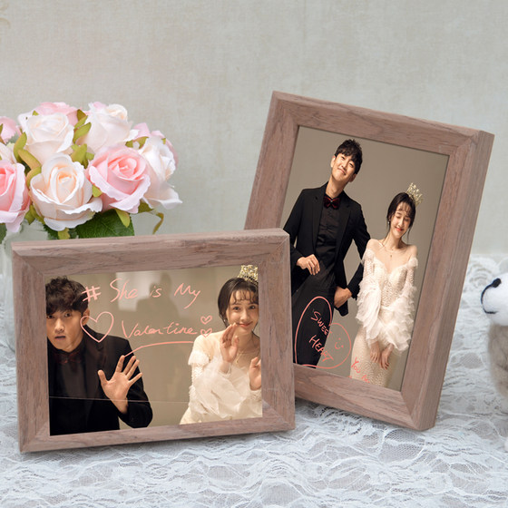 Wedding photo display table, washed photo and photo frame 67812 inch A4 creative small picture frame, framed and hung on the wall, simple customization