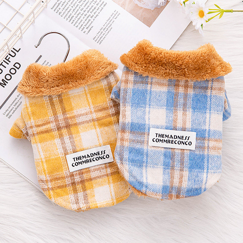 Dog clothes winter thickening warm Teddy Pomeranian kitten cotton coat pet clothing cat winter vest cute