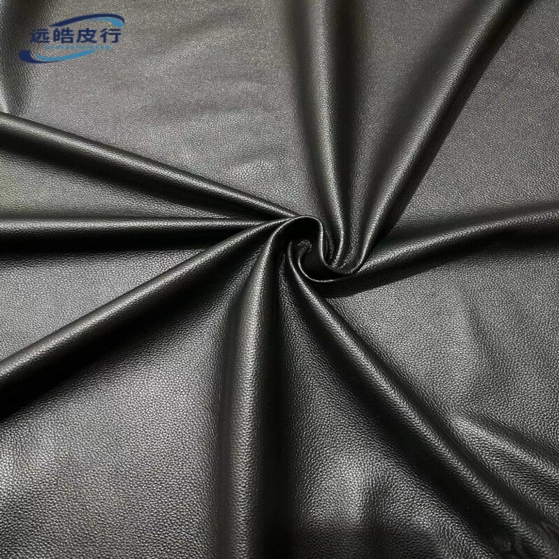 Cowhide Leather Top Layer Calfskin DIY Jacket Leather Clothing Repair Leather Collar 0.7mm Black Ultra-Thin Genuine Leather Material