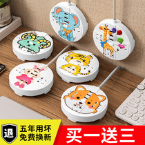 Cartoon printed socket panel porous plug row dormitory student multi-function wiring board Household plug board row plug smart usb socket plug board Switch plug board with line creative cute drag line board