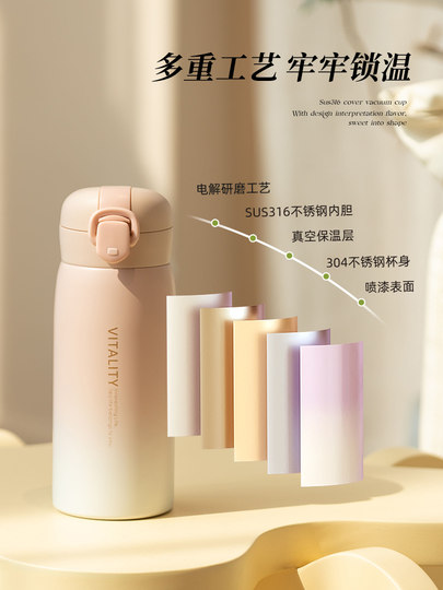 High-Looking Insulated Water Cup for Winter, Specially Designed for Students Going to School, for Kids and Girls, 316, Compact and Portable, 2026 New Model