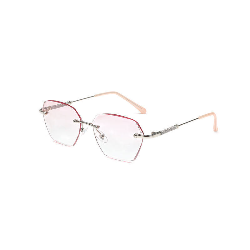Authentic Gradient Color Popular Style Rhinestone High-Definition Large Frame Cut-Edge Fashionable Anti-Blue Light Reading Glasses New Fashion