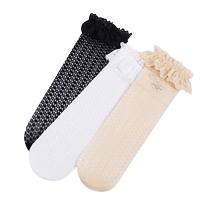 Childrens mid-calf socks summer thin girls high stockings fashionable half-calf socks baby stockings half-leg socks