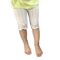 Baby three-point leggings summer thin style outer wear for girls without feet princess big pp hollow breathable lace