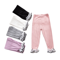 Childrens clothing girls pants summer new style medium-sized childrens and little girls stylish seven-point bottoming pants 3-6-9 years old 8