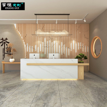 Chinese cashier simple modern company front desk clothing store small shop counter beauty salon bar reception desk