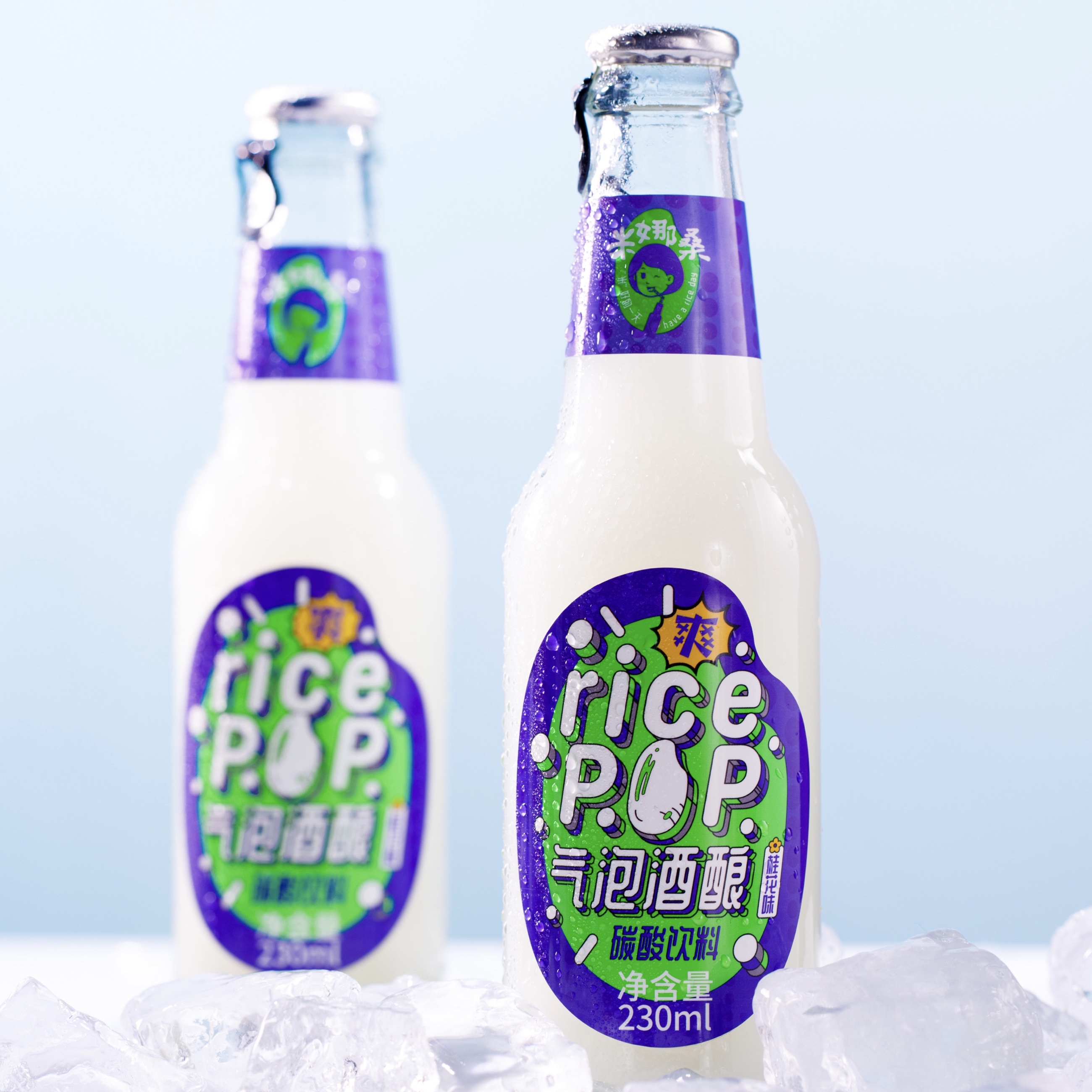 Minina Saunts Air Bubble Rice Wine 6 Bottled Osmanthus Smell RICEPOP Carbonated Drink Mesh Red Wine Brew