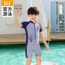  361 degree childrens swimsuit Female boy bag swimsuit sunscreen breathable one-piece swimsuit Middle and large childrens hot spring swimming suit