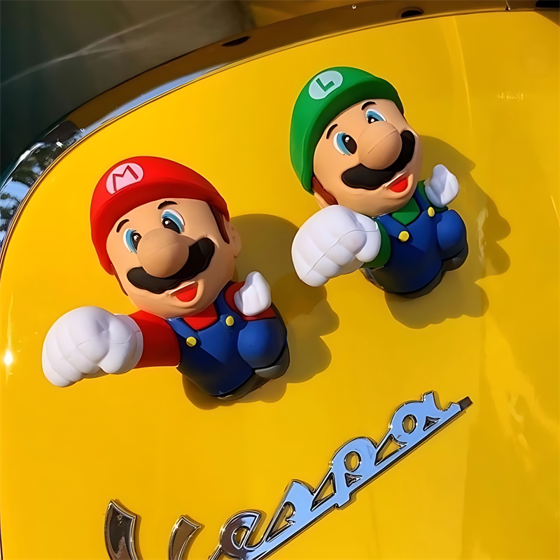 Personalized Super Mario Electric Car 3D Sticker Motorcycle Body Decoration Figurine Ornament