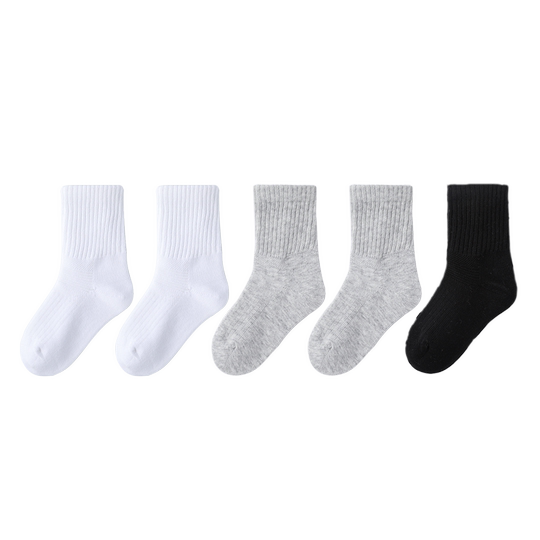 Bambi students' white socks spring and summer mid-tube socks children's socks