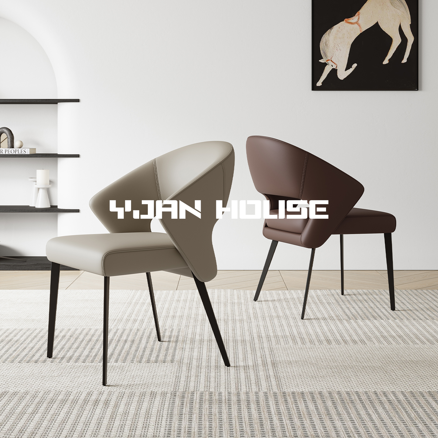 Обеденный стул высокого класса в итальянском минималистском стиле домашний современный минималистский обеденный стол и стул легкий роскошный островной стол и стул новый высококачественный стул