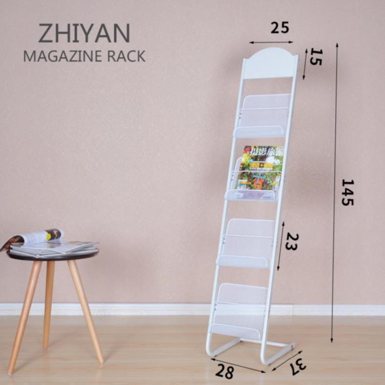 Iron Net Bookshelf Shop Company placing mobile promotional bar exhibition shelf Chinese shelf Magazine Bar Multi-functional light display