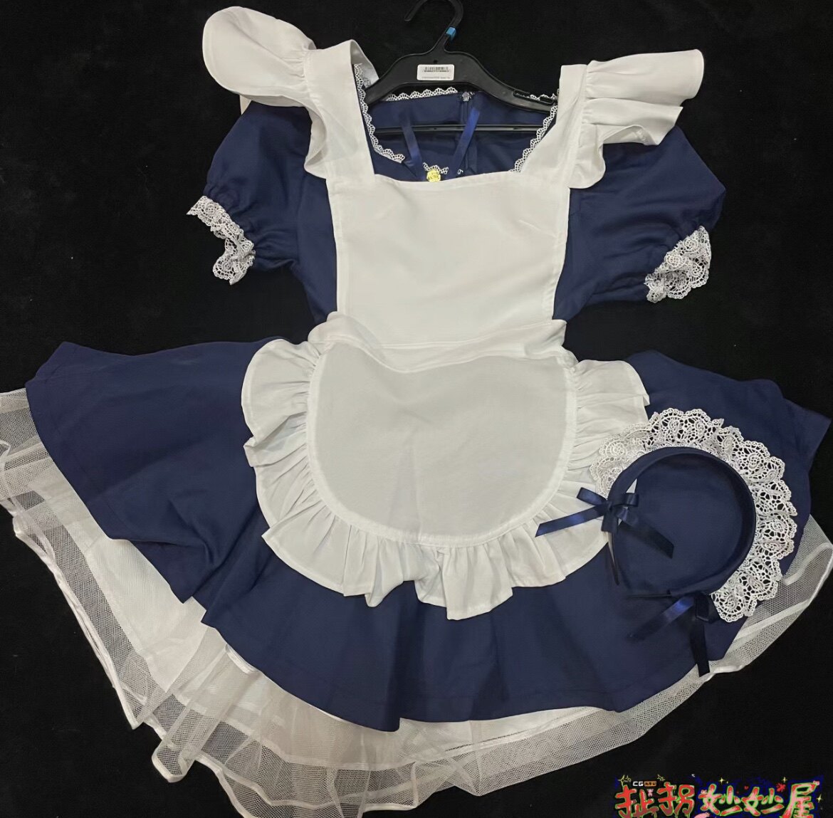 【在庫あり、即日発送】ボディライン エンジェルメイドロリータドレス、日本の新ブランド、かわいいメイド服（写真のペチコート付き）