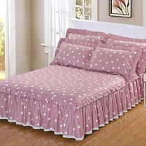  Bed dress 2021 New pure cotton Summer lace bedside bedcover bed cover Anti-slip one-piece all-cotton protection