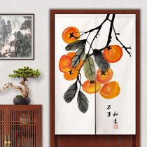 Chinese cloth art door curtain partition curtain bedroom semi-curtain kitchen shelter with cloth curtain toilet curtain customised home free of punch