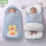 Универсальный хлопковый спальный мешок на четыре сезона для новорожденных, увеличенная толщина