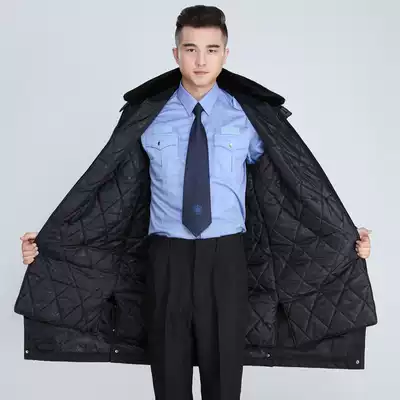 Security clothing winter clothing cotton clothing multi-functional work clothing cotton coat thick and long reflective strips winter cold clothing