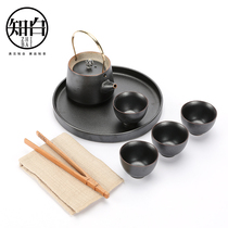 The whole set of Kung Fu tea set Ceramic tea set Simple Japanese teapot Teacup dry bubble plate Creative gift gift box