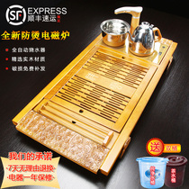 Solid Wood tea tray household fully automatic one kettle living room tea table drainage office meeting guest Tea Sea set