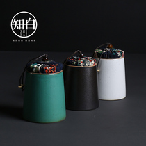 Tea cans ceramic household sealed cans large portable Puer tea packaging cans moisture-proof tea tanks Tieguanyin packaging boxes