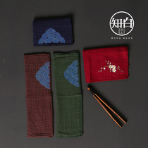 Zhibai cotton linen absorbent tea towel Tea table Tea table towel Tea table rag Household Kung Fu Tea Creative tea towel