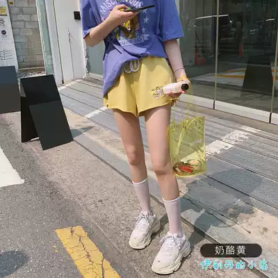 Beach pants high waist seaside resort shorts female students 2021 wild casual women pants wide legs summer thin pants