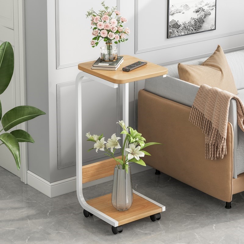 Sofa side table can be moved home living room net red light luxury rack wrought iron narrow side table minimalist mini coffee table