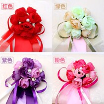 Corsage red host pin accessories flower beautiful custom custom holiday rose Big Red bride and groom flowers