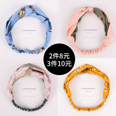 网红洗脸发带女绑发韩国ins甜美森女束发带发箍简约超仙头箍饰品