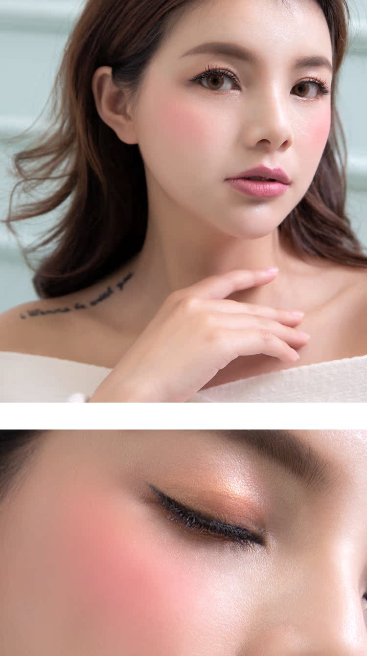Cô gái 2 Cô gái ba chiều sáng màu đơn sắc phấn hồng Cô gái trang điểm nude tự nhiên Mặt trời đỏ trang điểm lâu trôi rouge sáng - Blush / Cochineal bảng má kryolan
