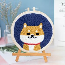 Pure Handmade Embroidery Painting Bursting hair line Cross embroidered girlfriends Stamp Embroidered Pendant Elementary School Children figure needle wire sending people