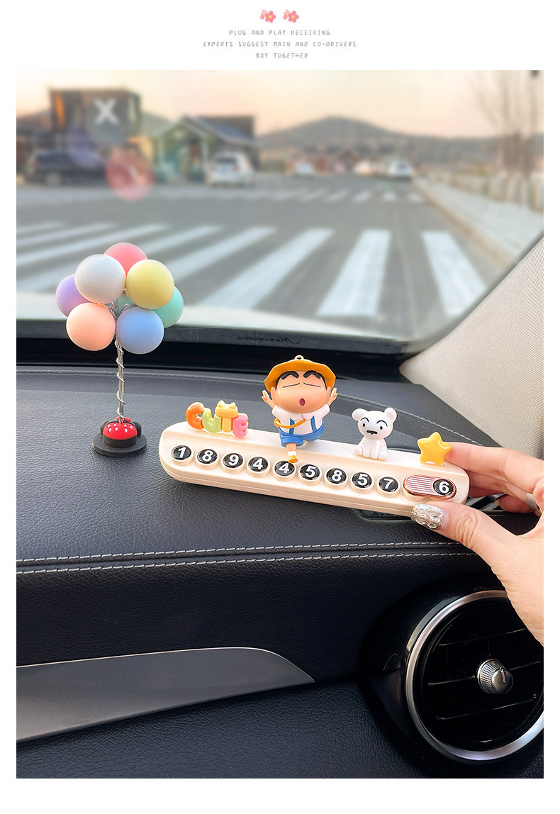 Number Plate, Parking Sign, Car Temporary Parking Phone Number Plate, Temporary Parking, Car Interior Accessories, Car Decoration for Women