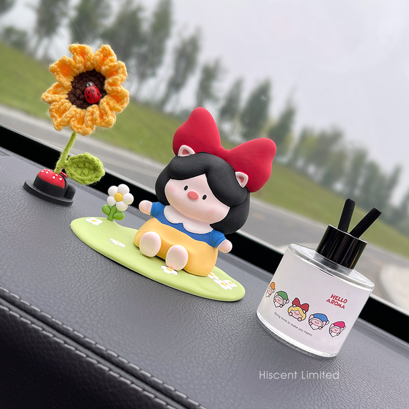 2023 New Pig Pig Princess On-board Incense-in-car Ornament Pendulum car midway decorated with adorable and fragrant stone-Taobao