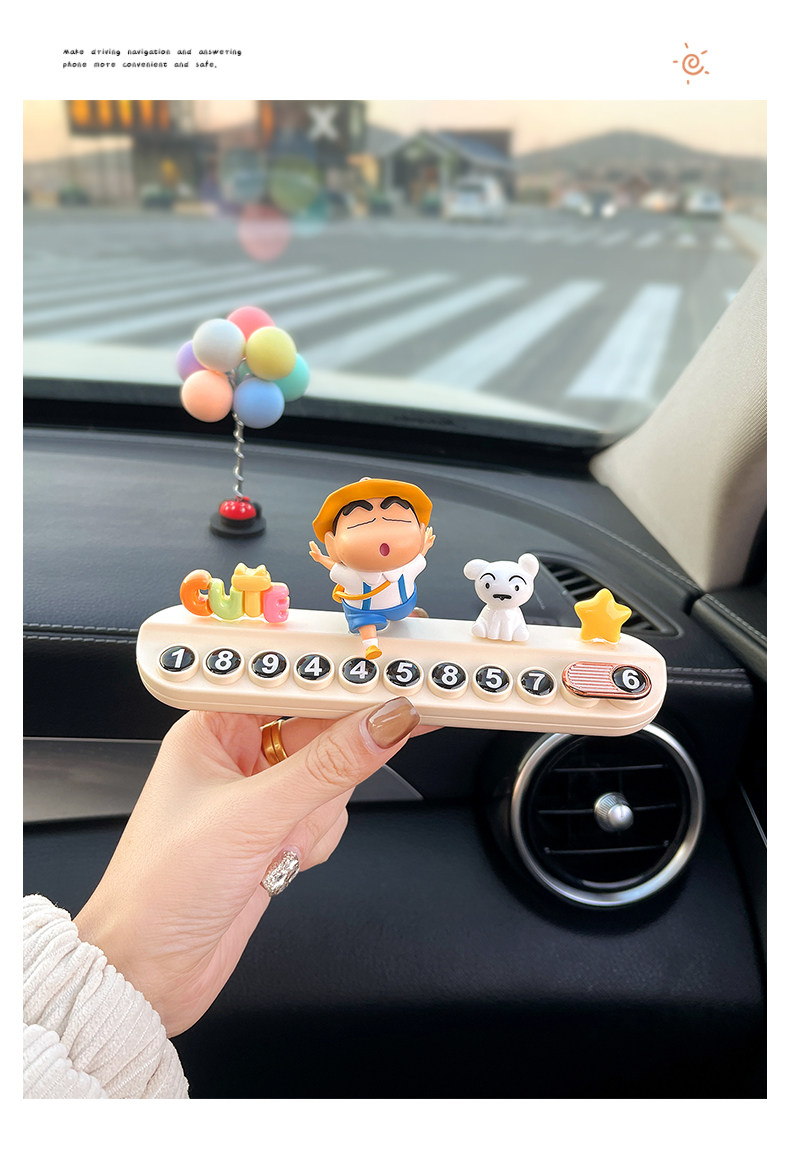 Number Plate, Parking Sign, Car Temporary Parking Phone Number Plate, Temporary Parking, Car Interior Accessories, Car Decoration for Women