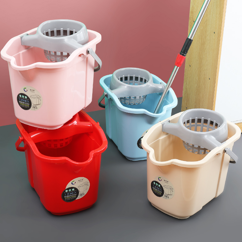 Mop bucket home with extra thickened plastic squeezed water to drag bucket wash car bucket wring dry cleaning portable tow cloth bucket
