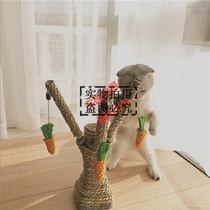 Wear-resistant pet cat leaping platform cat climbing frame with cat grab board hemp rope amused sisal rope cat toy catch-resistant cat house one