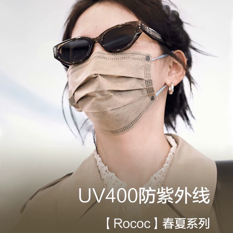 Солнцезащитные очки-кат-eye Zhang Ruonan для женщин, ультравысокого класса, новые 2024 года, защита от ультрафиолета Rococ