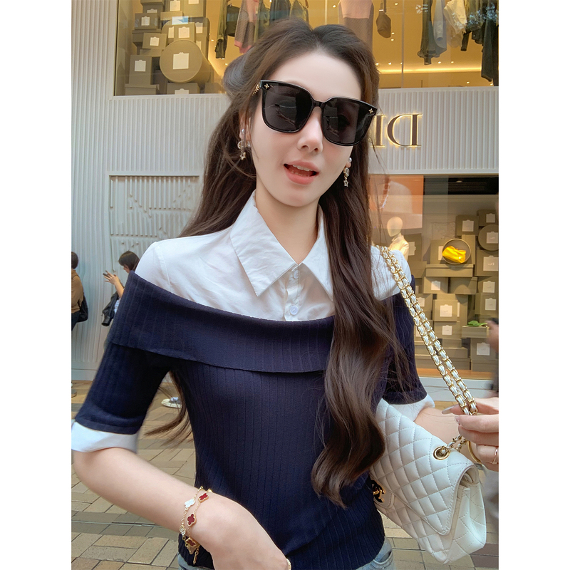 Fish Rabbit's Rabbit French-Style Design Shirt for Women, Spring 2026, Beautiful Top for Important Occasions