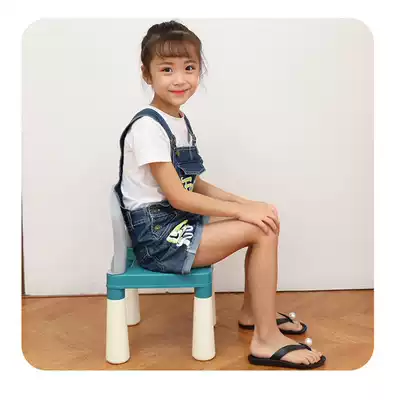 Children's backrest chair Learning game small chair eating small bench Children's household plastic stool Baby small bench