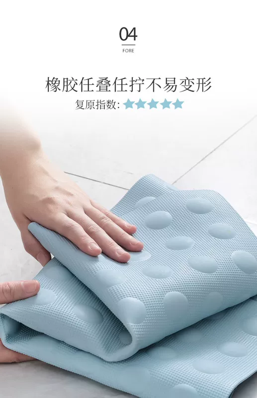 Phòng tắm mat mat tắm không thấm nước mat phòng tắm nhà tắm vỡ silicone kháng mat mat tắm lớn - Thảm sàn thảm gai nhựa