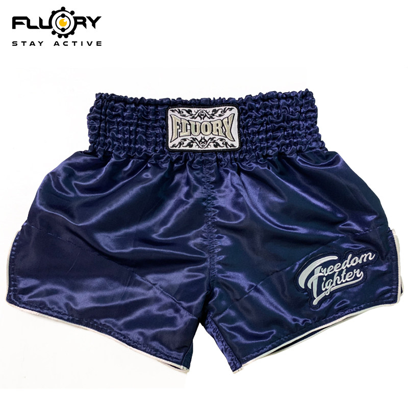 FLUORY fire base Muay Thai shorts Sanda slap fighting training competition children's adult boxing pants simple style